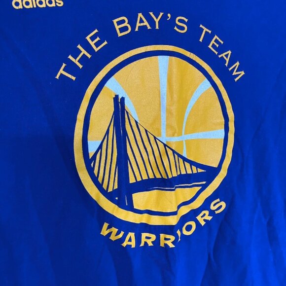 Golden State Warriors The Bay's Team Blue Tee Shirt Size Medium - Picture 2 of 5